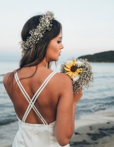 novia en el mar
